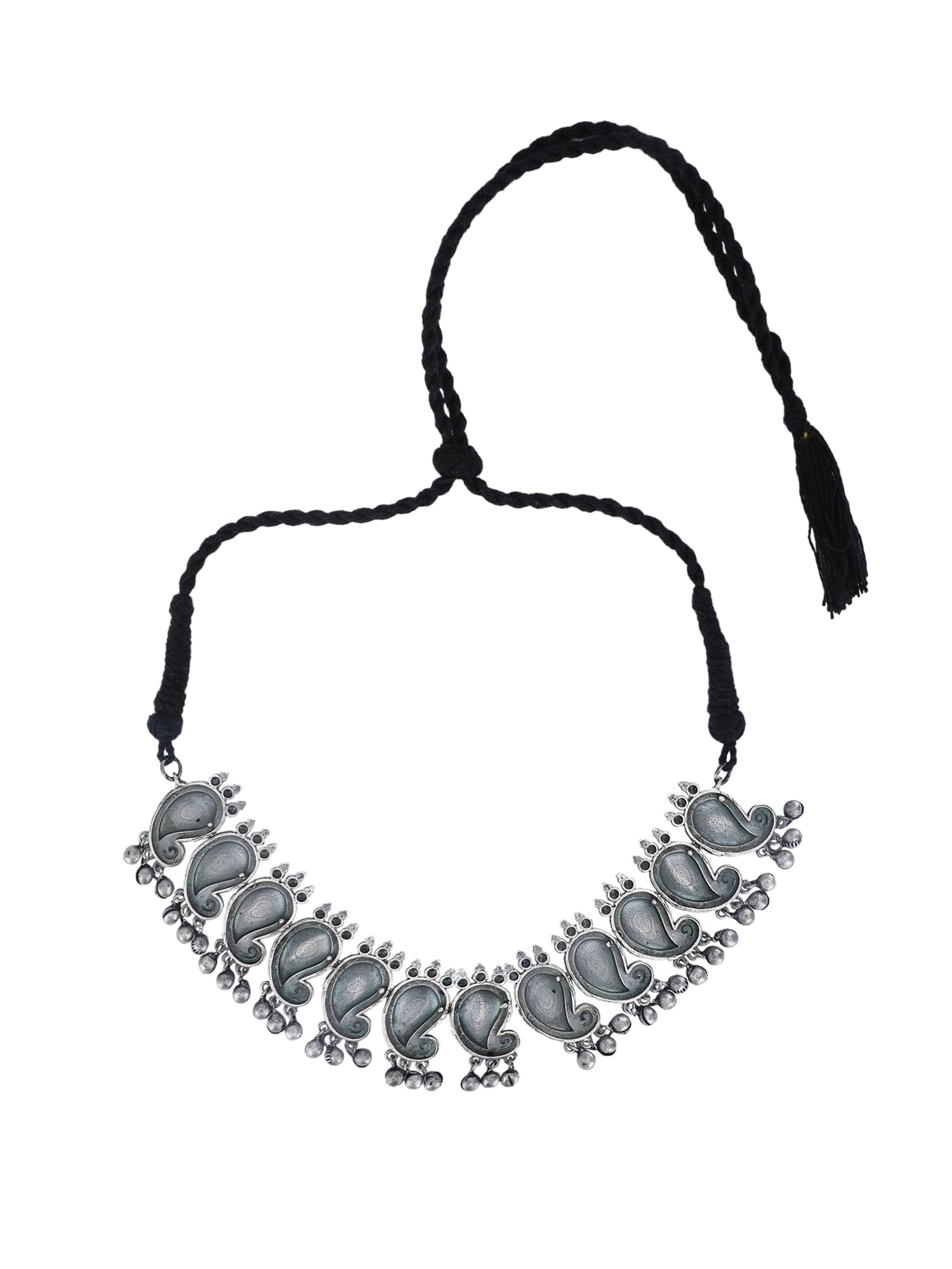 Elegant Oxidized Silver Necklace