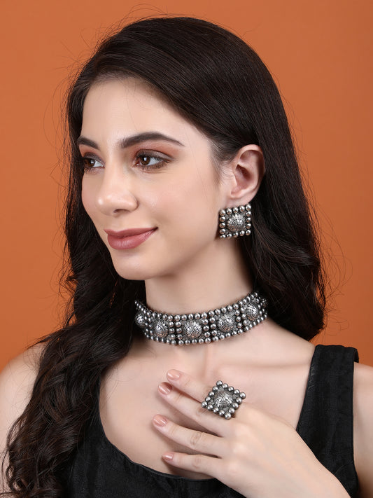 Elegant Choker with Earrings Set For Women