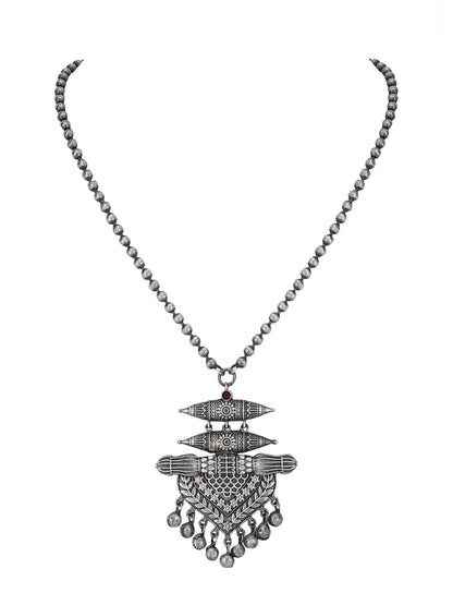 Oxidised Tribal Pendant Necklace for Women